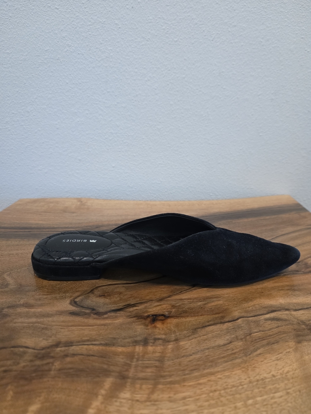 Birdies Swan Black Suede Mules - Picture 7 of 12